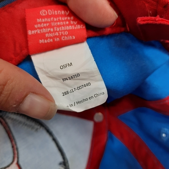 Mickey Mouse Toddler Hat Adjustable Strap Mickey Ears Walt Disney World One Size - Picture 6 of 6